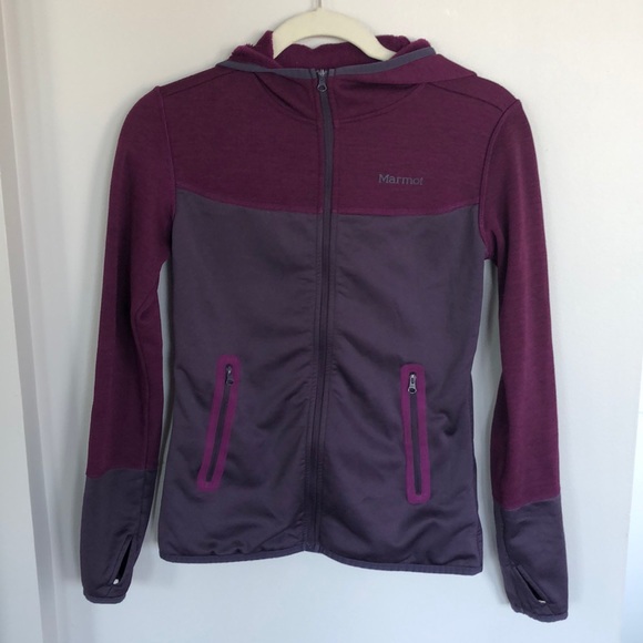 Marmot Womens Sirona Fleece Zip Up Hoodie in Nightshade/Plum - Picture 2 of 11
